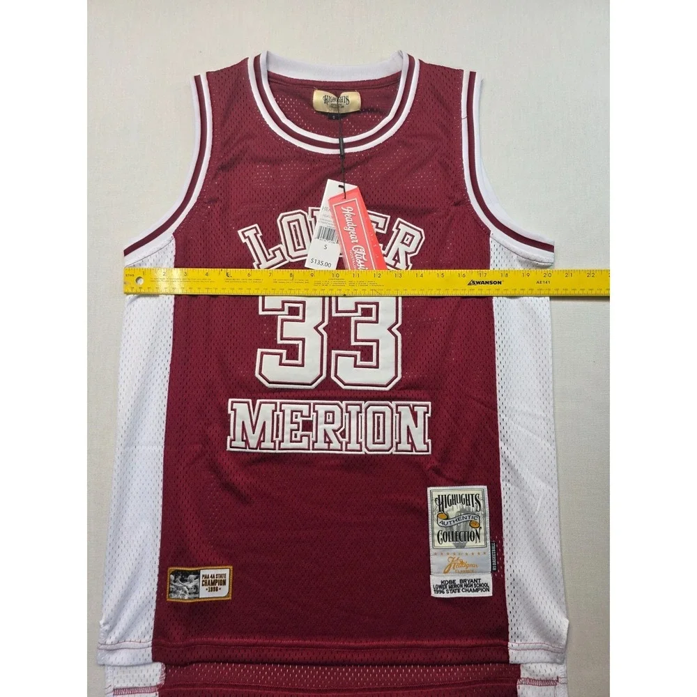 Kobe‎ Bryant Lower Merion High School Jersey Small Maroon Headgear Classics NWT